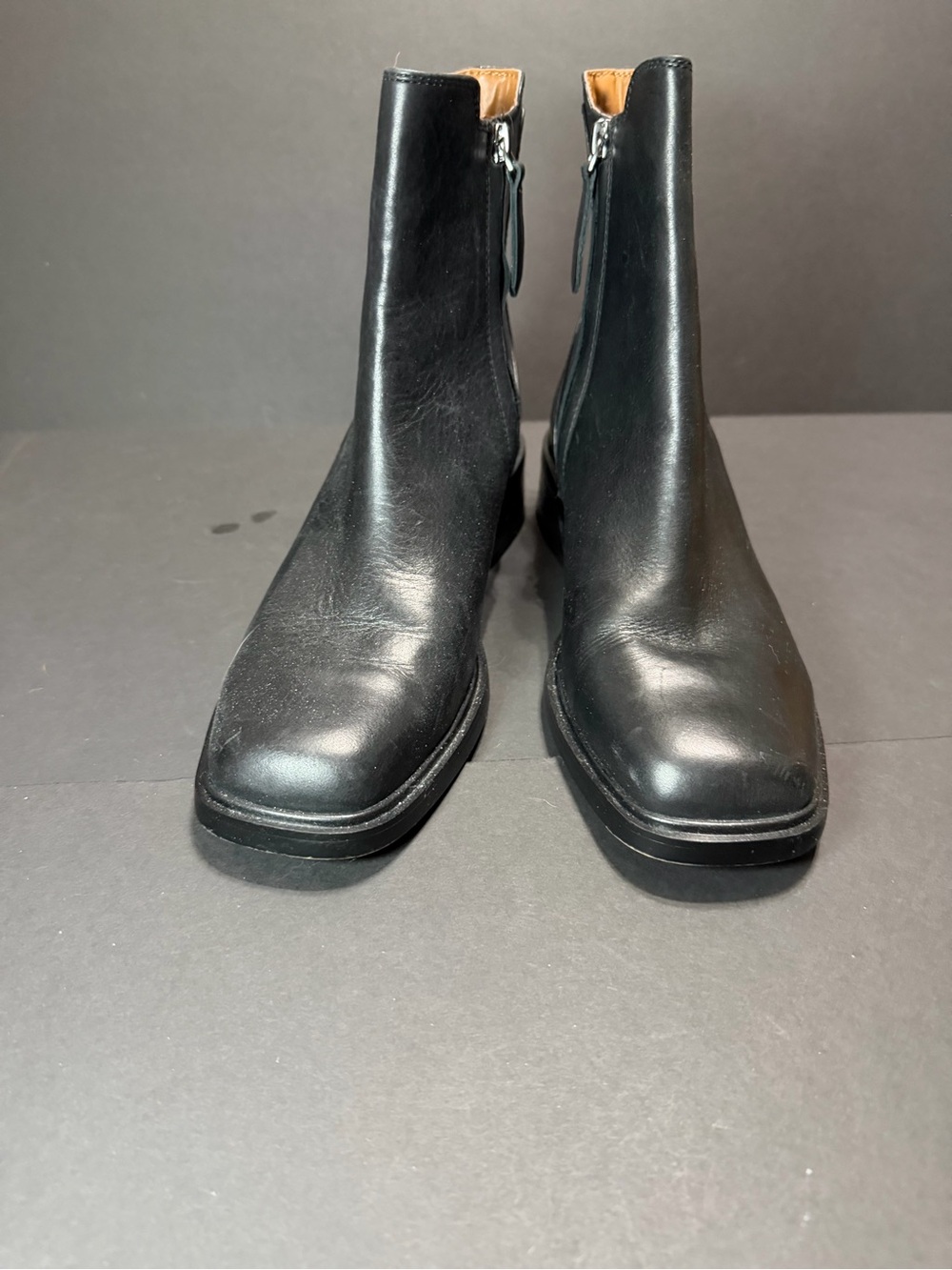 Franco Sarto Black Leather Women's Ankle Booties NWOT or Box - Picture 3 of 7